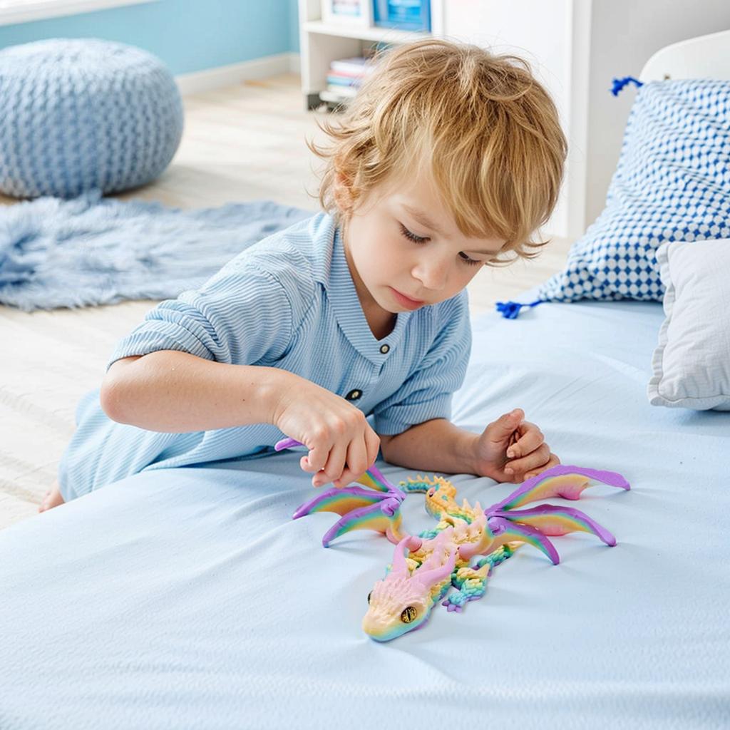 3D Printed Dragon Joint Movable And Detachable Toy Creative Ornament Festival Birthday Gift