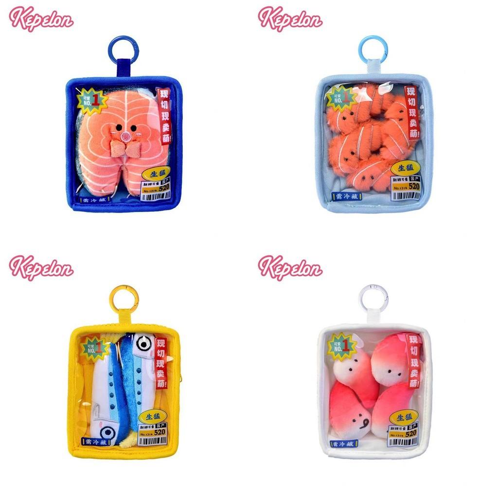 Boxed Salmon Creative Sardine Squid Arctic Shellfish Plush Doll Pendant For Gift
