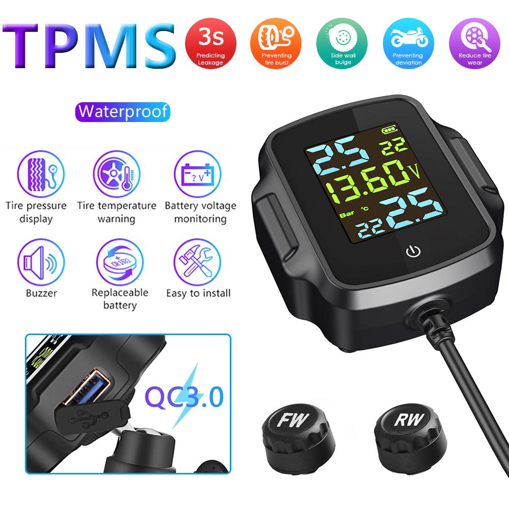 

Система контроля давления в шинах мотоцикла AU TPMS с зарядным устройством USB QC 3.0