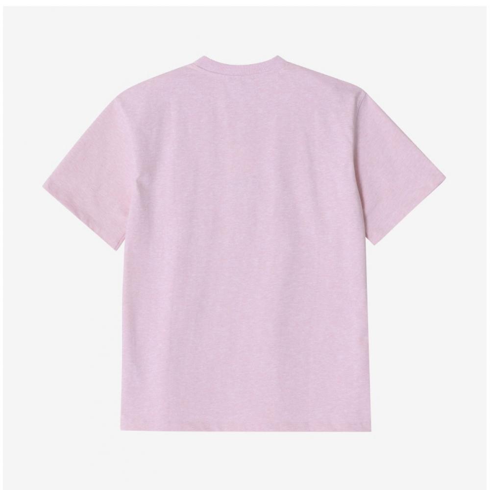 Ganni T4090 868 Heart RhineStone Logo Women S Short Sleeve Tee