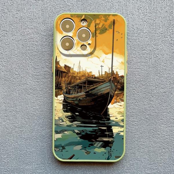 Seaside Coconut Tree Coastal Scenery Phone Case for IPhone 16 15 14 13 12 11 Pro Max Mini X XR XS 15 7 8 Plus Shockproof Covers