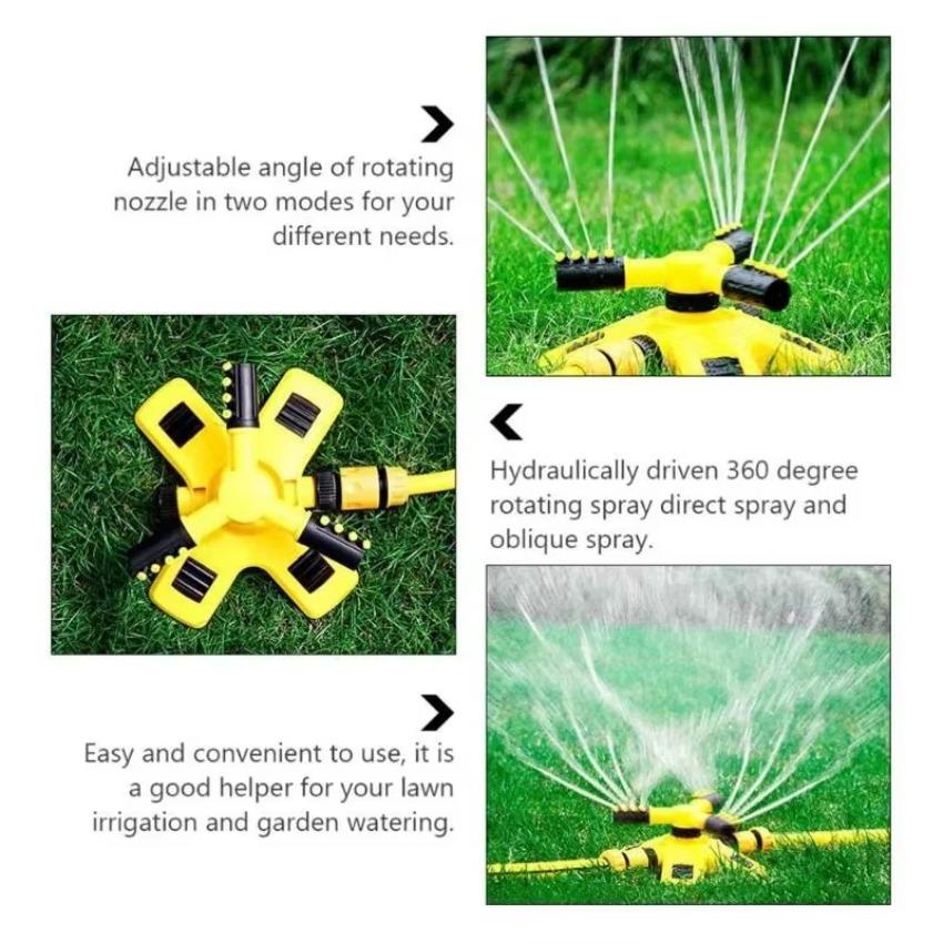Rasenblumenbewässerungsgerät Landwirtschaftliche Sprinklerdüse Gartengeräte Bewässerungszubehör 360 ° Automatisch rotierender Sprinkler