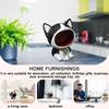 Resin Lucky Cat Statue Sculpture Table Decoration Fortune Cat Miniature Figurine Storage Box Modern Living Room Desk Home Decor