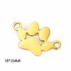 Cazador Dog Cat Paw Footprint Charms for Jewelry Making Stainless Steel Animal 2 Holes DIY Pendants for Bracelet Necklace 2026