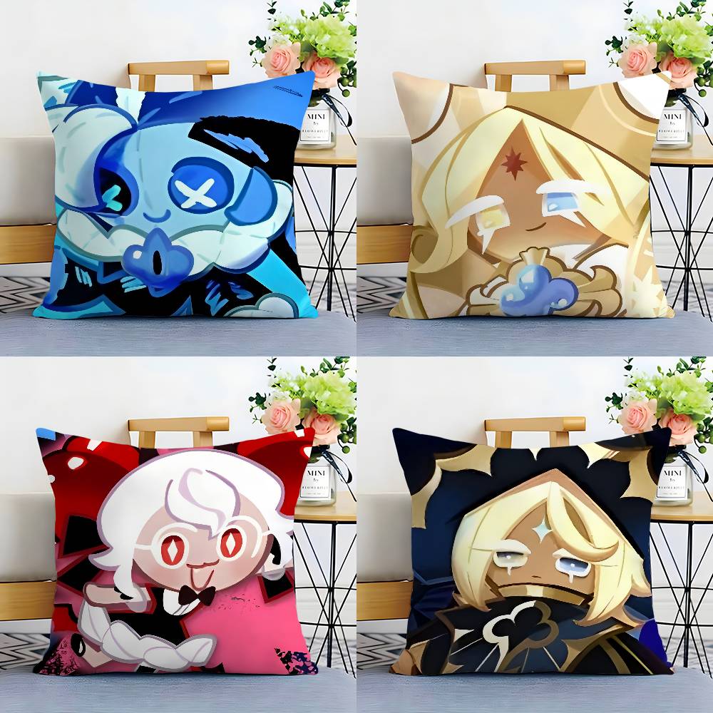 Game C-Cookie Run Kingdom Pillow Case Sofa Living Room Bedroom Double-sided Printing Square Cushion Nap Time Cushion Cover