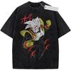 Unisex Washed Black Vintage Tshirt Dragon Ball Super Saiyan God Goku Highquality Fabric for Home Leisure Travel Shopping