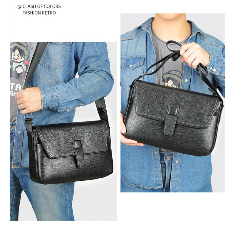 Real Cowhide New Business Casual Shoulder Bag Multifunctional Large Capacity Retro Leather Men's Crossbody Wholesale