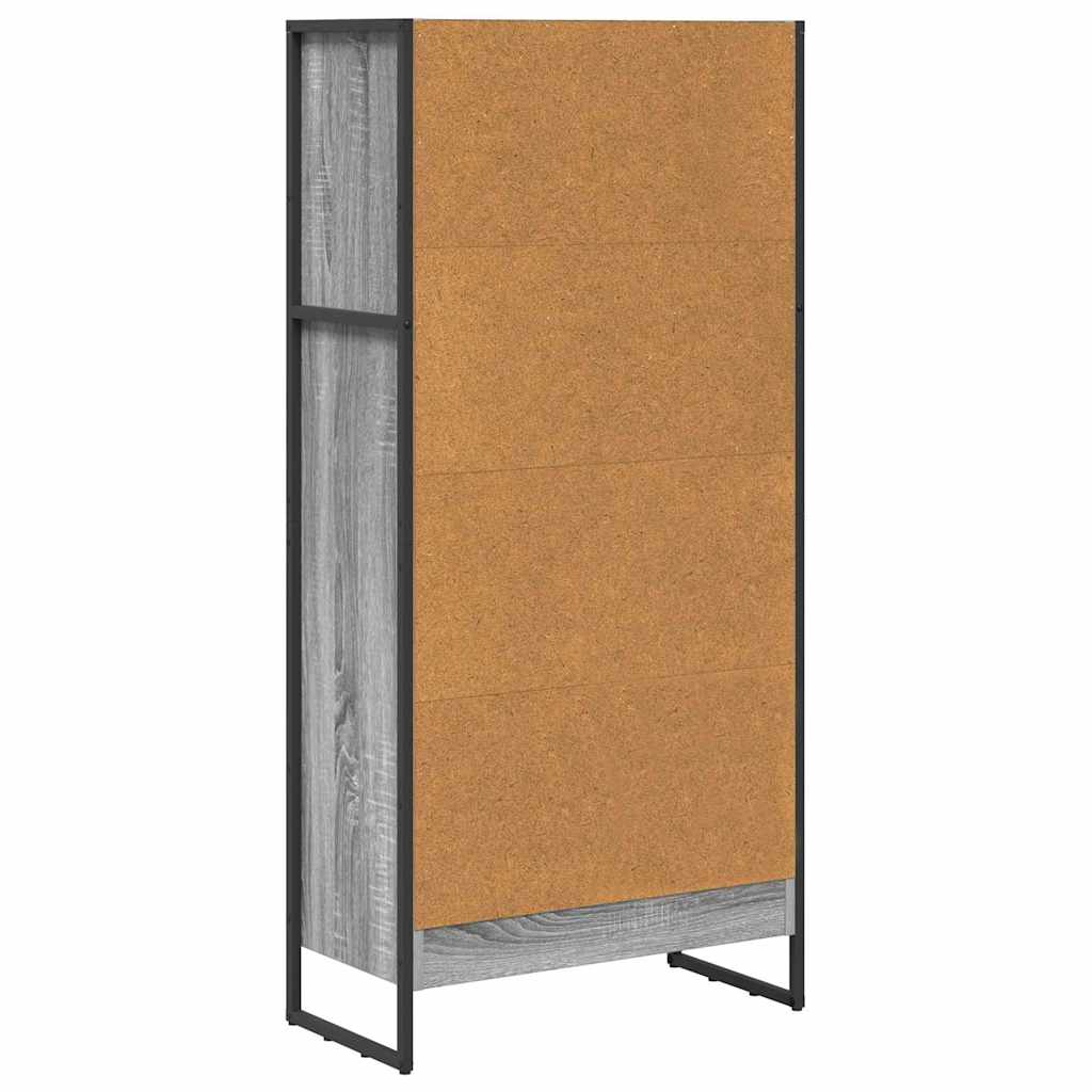 Bookshelf Grey Sonoma 60 x 30 x 121 cm Engineered Wood