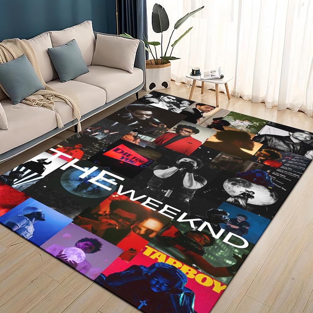 3D The Weeknd X.O R&B Singer Carpet Rug for Living Room Bedroom Home Sofa Decoration,kids Play Non-slip Floor Mat Christmas Gift
