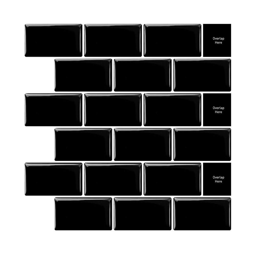 Self-adhesive 3D Stereo Wall Stickers Waterproof Oil Proof Backsplash Wall Decals Brick Design Moisture-proof