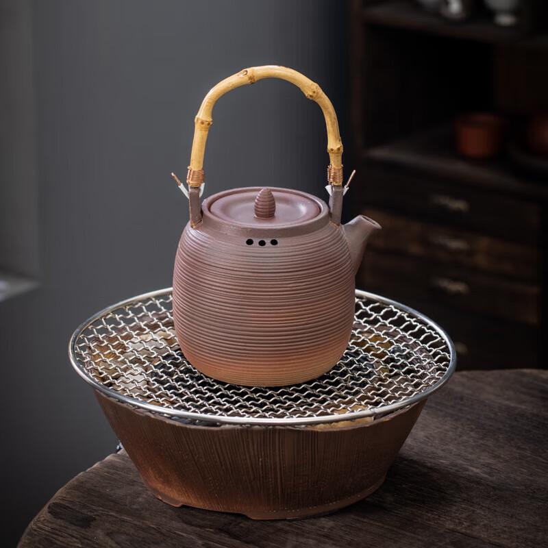 Electric Ceramic Tea Stove and Threaded Handle Pot Set