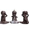 Original purple sand backflow incense burner Halloween gift, skull little ghost backflow incense incense burner ornament