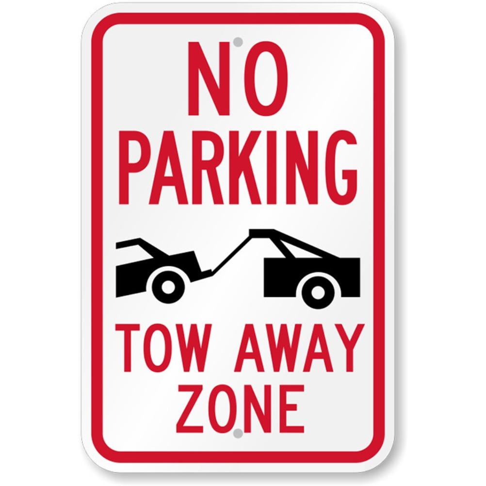 

HD Metal Tin Sign No Parking Tow Away Zone Warning Metal Plaque Poster for Driveway Parking Lot Safety Decor 20x30cm（7.8x11.8inch）