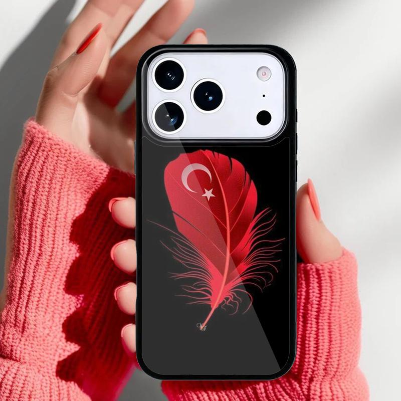 Coque de téléphone style Drapeau Turc Turquie pour iPhone 17 Air 16e 15 14 13 Pro Max Housse Arrière pour 12 11 Pro Coque