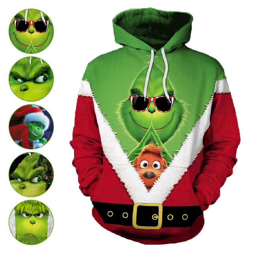 Men New The Hoodies 3d Printed Pullover Sweatshirt Christmas Cosplay Coat