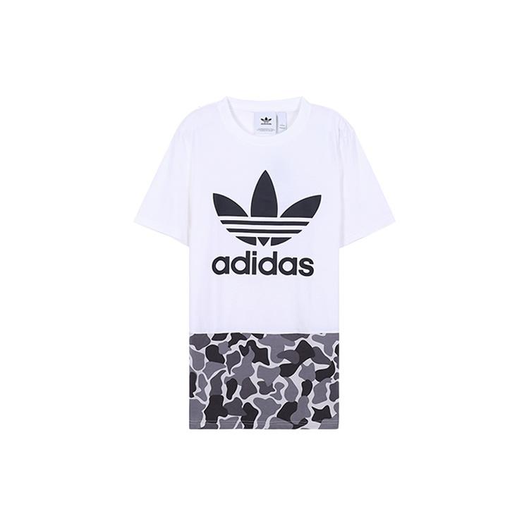 adidas originals Camouflage Leopard print Short Sleeve White Men s DN8034 S