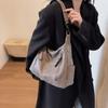 Retro Shoulder Bags For Women Frosted Leather Dual Straps Commuter Crossbody Bag  Winter New Big Capacity Bucket Totes