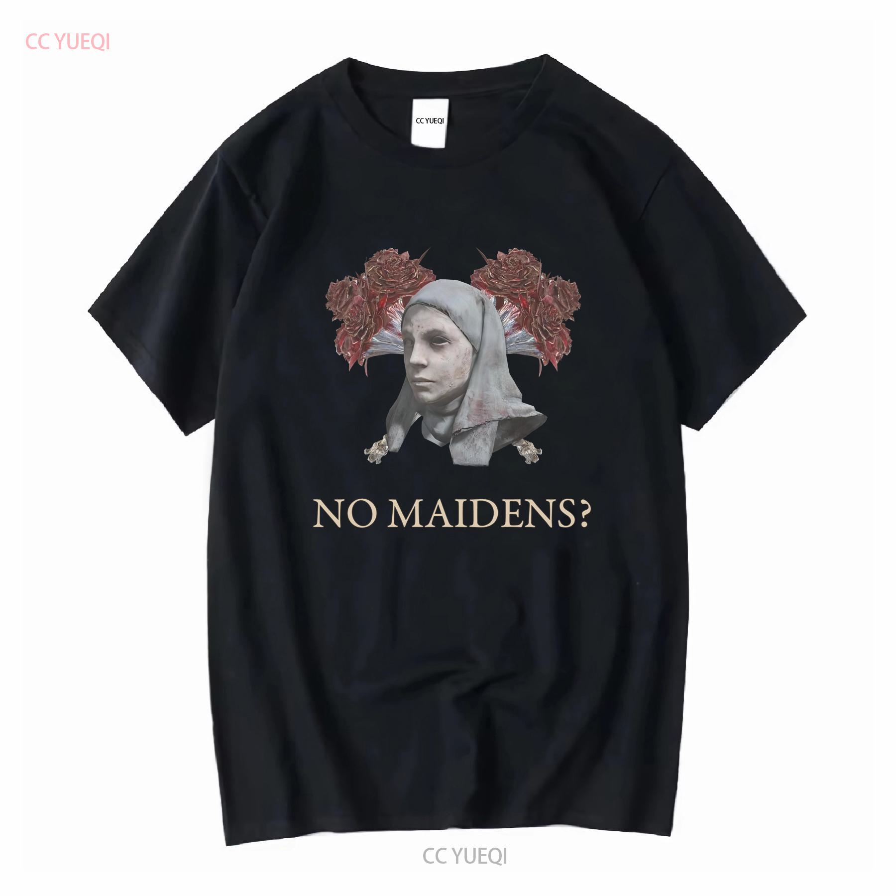 

Maidenless T Shirt Mens No Maidens Dark Souls Heavy Metal Singles The Tarnished long or short sleeves vintage Washed fashion 4XL
