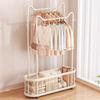 Light Luxury Clothes Rack Storage Basket Coat Rack New Floor-to-ceiling Hanger  Bedroom Use