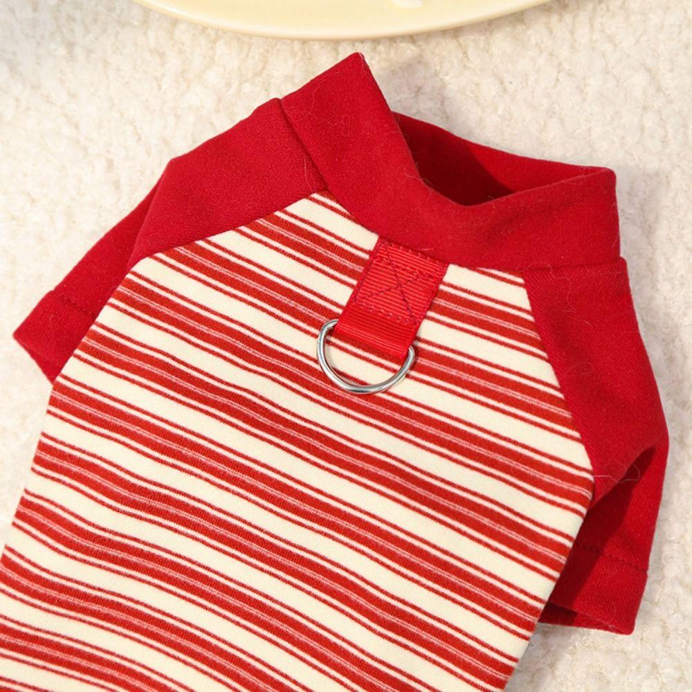 Colorful Dog Hoodies Soft Dog Base Coat Pet Jumpsuit Overalls Striped Pet Clothes  Going Out