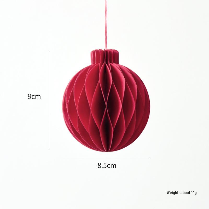 NUCHI Christmas Tree Ornaments: Origami Honeycomb Snowman Ball Pendants