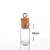 10Pcs Mini Glass Bottle Charm Pendant With 7 Rice Grains Cork Lids Wishing Bottle For Diy Keyring Craft Jewelry Making Accessory