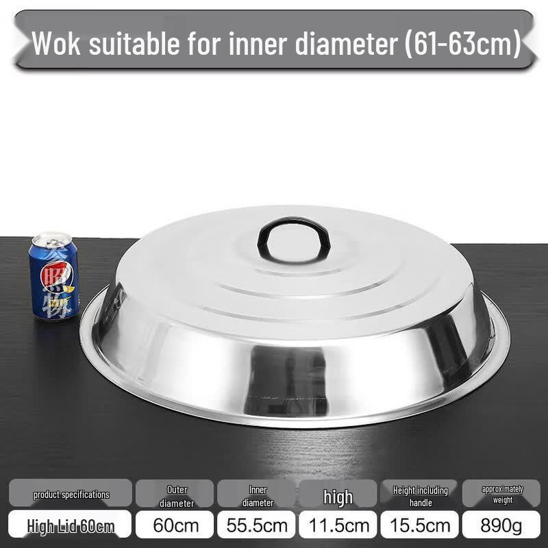 Qiwai Stainless Steel High Domed Visible Wok Lid