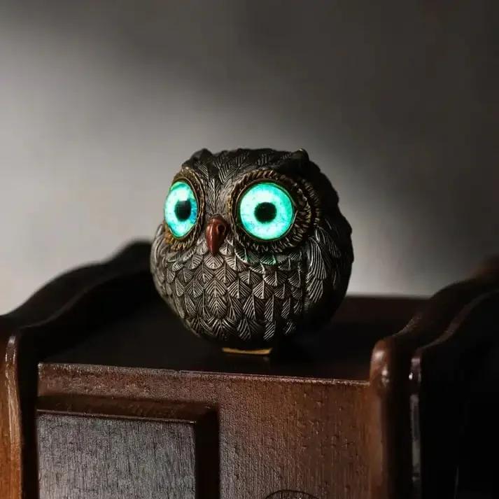 Cartoon Owl Figurine - Christmas Lucky Decor Desktop Decoration Small Gift Idea