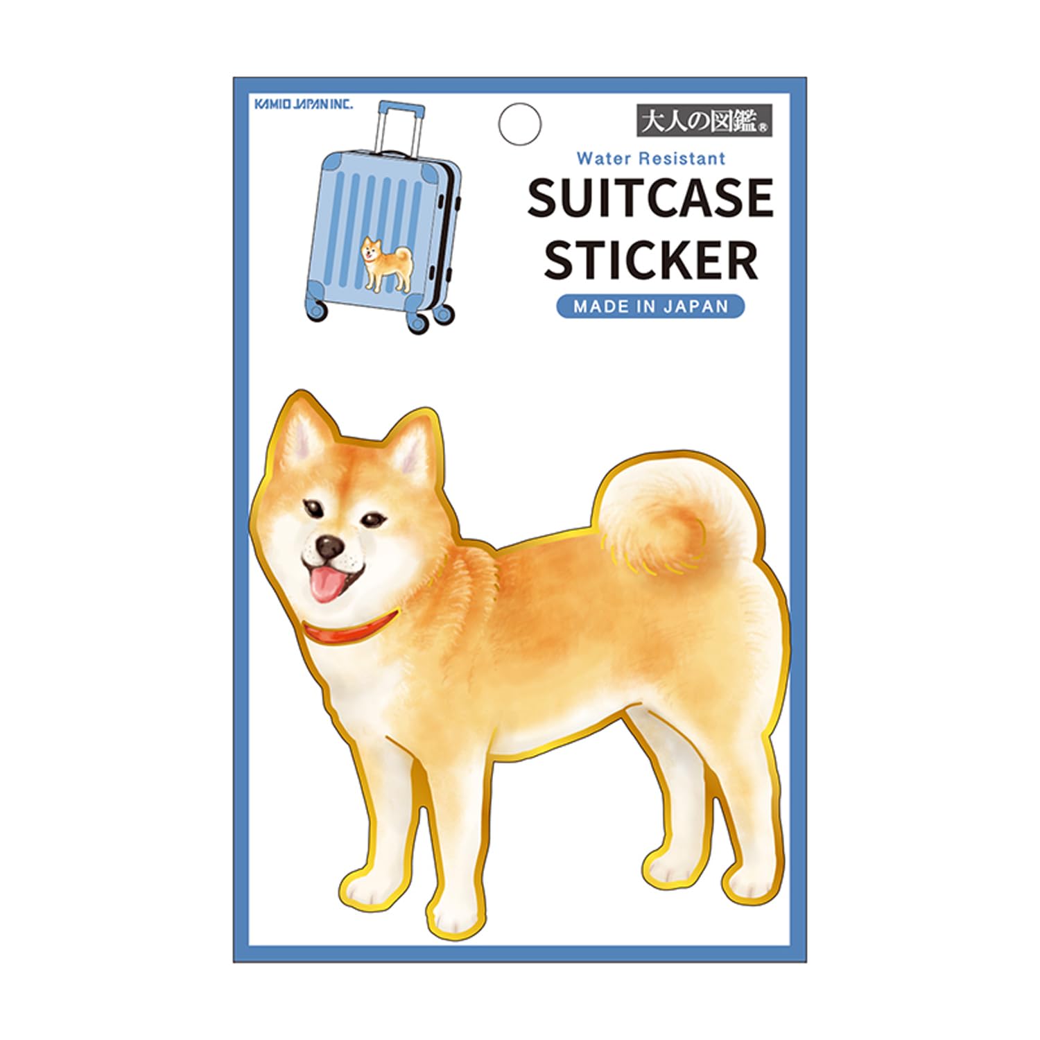 

Kamio Japan Sticker Adult Illustrated Suitcase Sticker Shiba Inu 226604