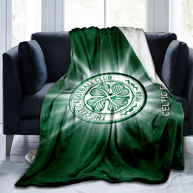 Cel-tic Football Club Crest Printed Throws Blanket Soft Flannel Blankets for Couch Bed Gifts for Men Women Picnic blanket Christmas gifts