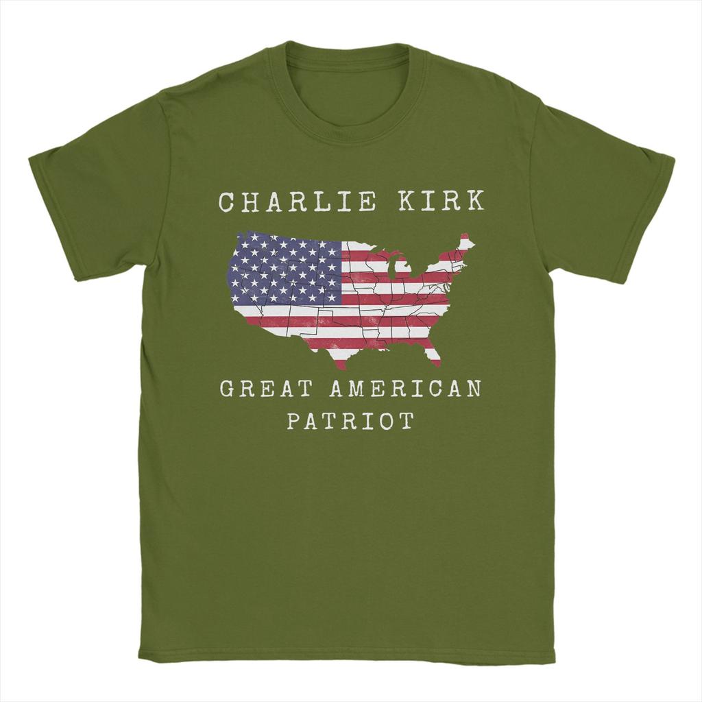 T-shirt d'été surdimensionné Charlie Kirk T-shirts fantaisie T-shirt en coton pour homme Y2K Motif classique Vêtements à manches courtes