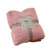 Thickened Pineapple Check Flannel Blanket Set - Ten-Piece Solid Color Winter Throw