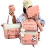 Stylish Korean Style Backpack Set for School: Large Capacity Fashion Shoulder Bag for Girls