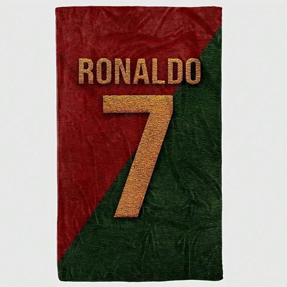 

Ronaldo Football Themed Flannel Blanket Warm Cozy Soft Throw Blanket For Couch Bed Sofa Football Fan Gift Blanket Home Decor 130x150cm