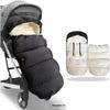 Thick Plush Baby Sleeping Bag - Windproof & Anti-kick, Perfect for Autumn/Winter Stroller Use