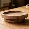 Candle Holder Tray, Round Wood Decorative Candle Plate, Rustic Tealight Pillar Candle Tray for Farmhouse, Kitchen, Coffee Table Decor