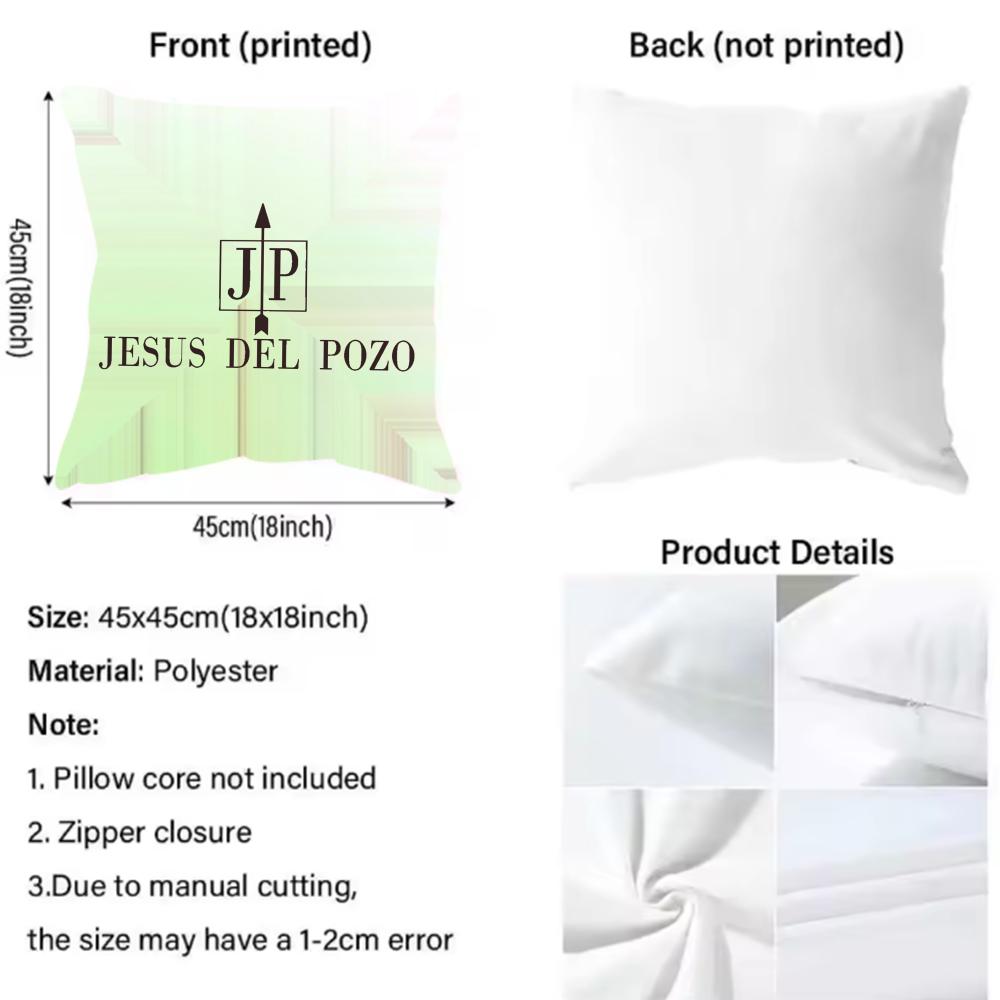 Jesus Del Pozo Cushion Cover Reversible Plush Pillow Cover – For Car, Sofa, Bedroom, Perfect As a Gift.