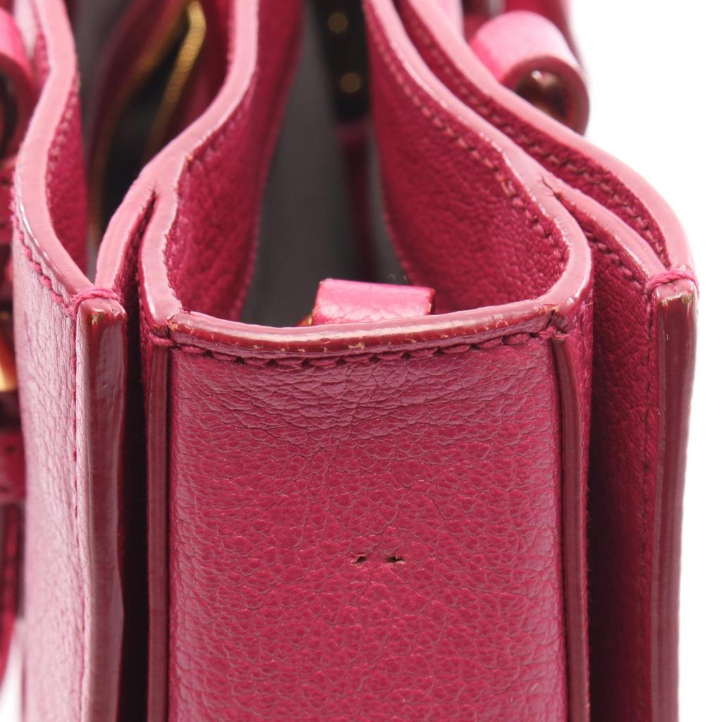 Used Miu Miu Madras 2WAY Handbag leather Pink Used Women