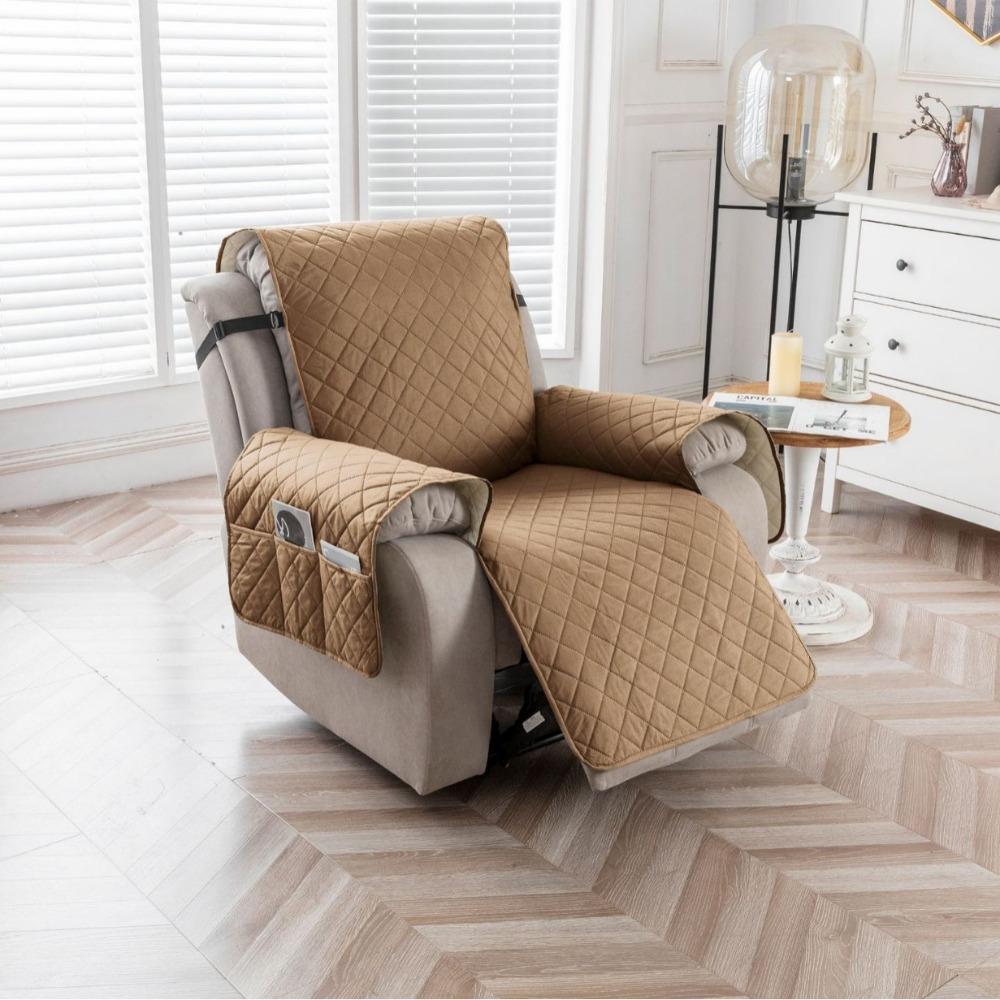 Waterproof Sofa Cushion Cover Small Check Pattern Pet Proof Soft Comfortable Home Furniture Protector