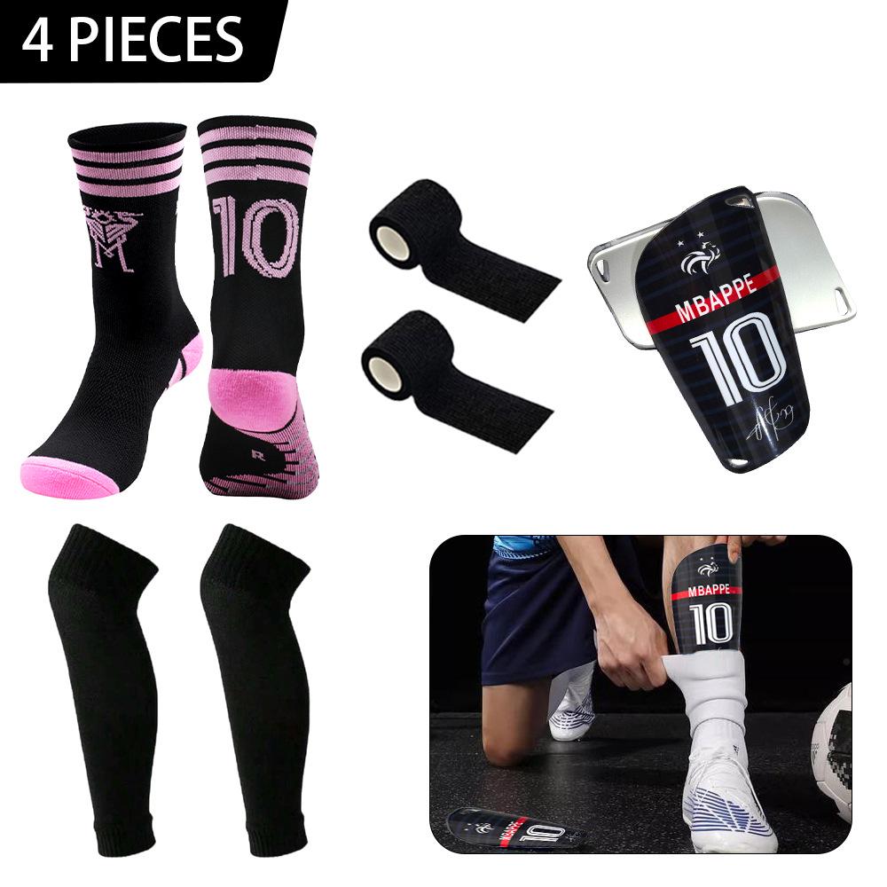 Cross-border Hot Selling Football Gear: Shock-Absorbing Socks, Leg Sleeves, Shin Guards & Bandages Adult