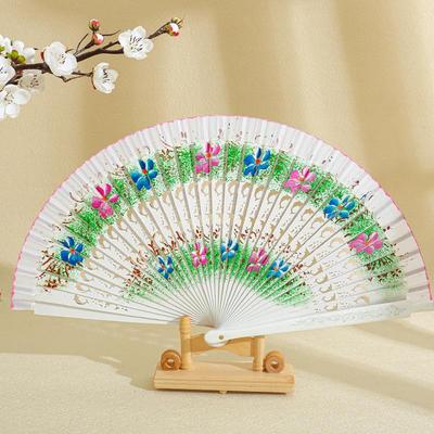 1 Stück Faltfächer zum Tanzen Holz Spanisch Handgefertigt Gastgeschenk Dekoration Heimschmuck Handwerk Chinesischer Fächer