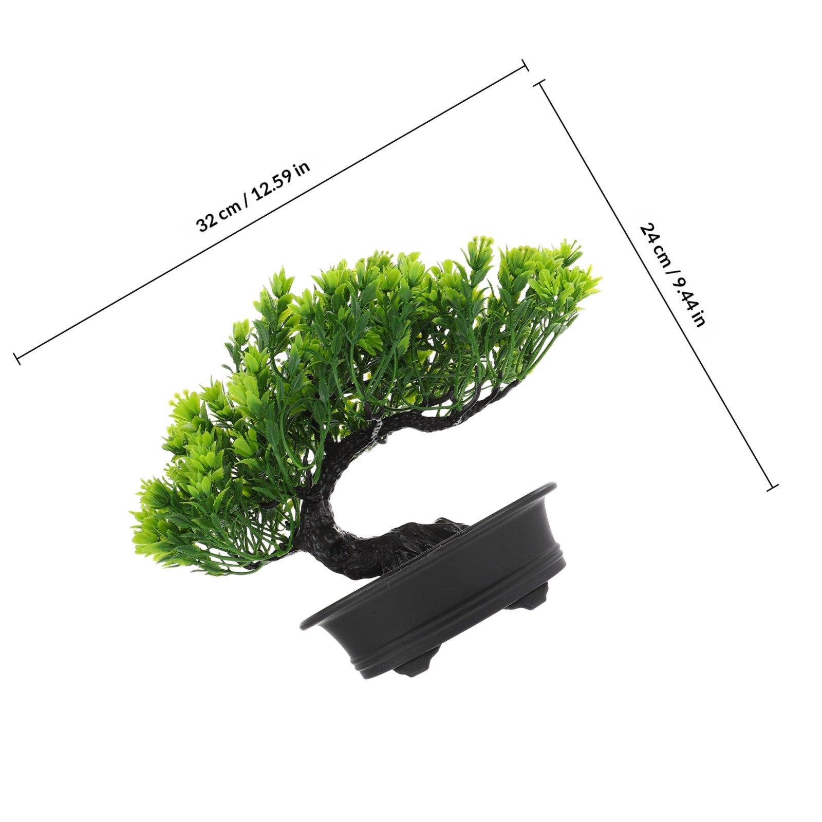 

Artificial Bonsai Pine Tree Simulation Guest Welcoming Tree Plastic Material Realistic Indoor Outdoor Home Decoration Photo Prop зелёный