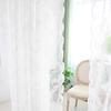 2PC Wohnzimmer Schlafzimmer Fenster Vorhänge Weiß Jacquard Spitze Pastoralen Stil Tüll Sheer Vorhänge
