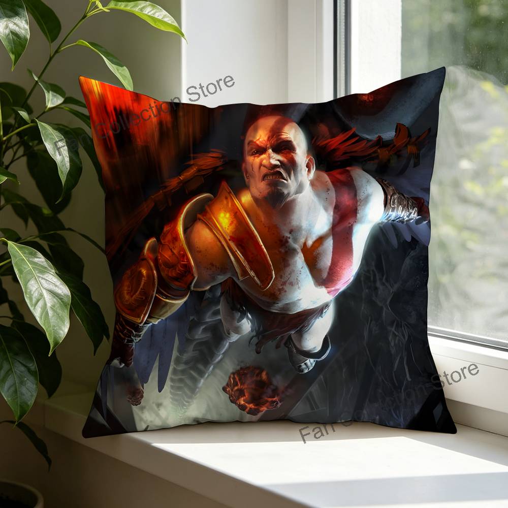 GGod of WWar Pillow Case Plush Pillow Cases Home Decoration Pillow Cover for Sofa Bed Chair Living Room