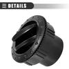 Motoforti Universal Round AC Air Outlet Vent Louvered Dashboard Electroplate Knob, for RV Pickup Bus Boat Yacht Caravan, ABS, 60mm, Black, 4Pcs