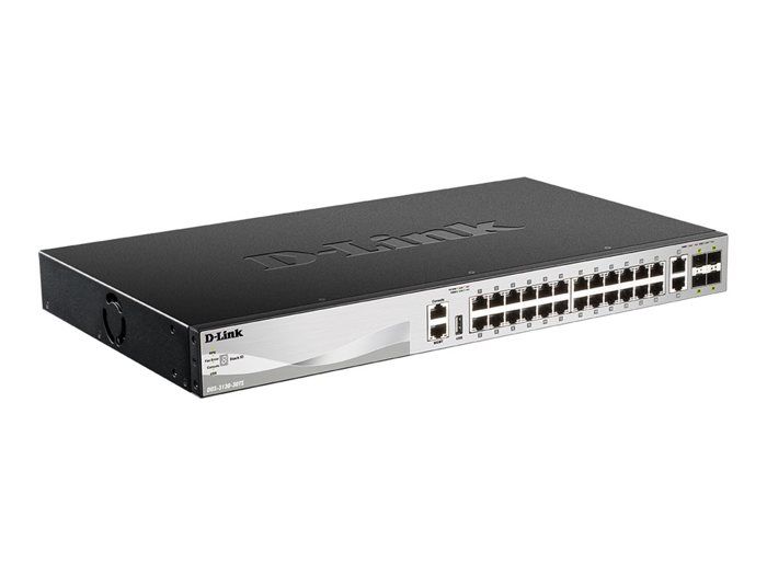 MISE EN RÉSEAU, Commutateur, Commutateur autonome, Commutateur D-Link 24 Giga Base-t Stack Mgd L3 Caractéristiques Ports LAN 24N