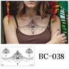 Waterproof Sexy Floral Tattoo Stickers for Chest & Clavicle