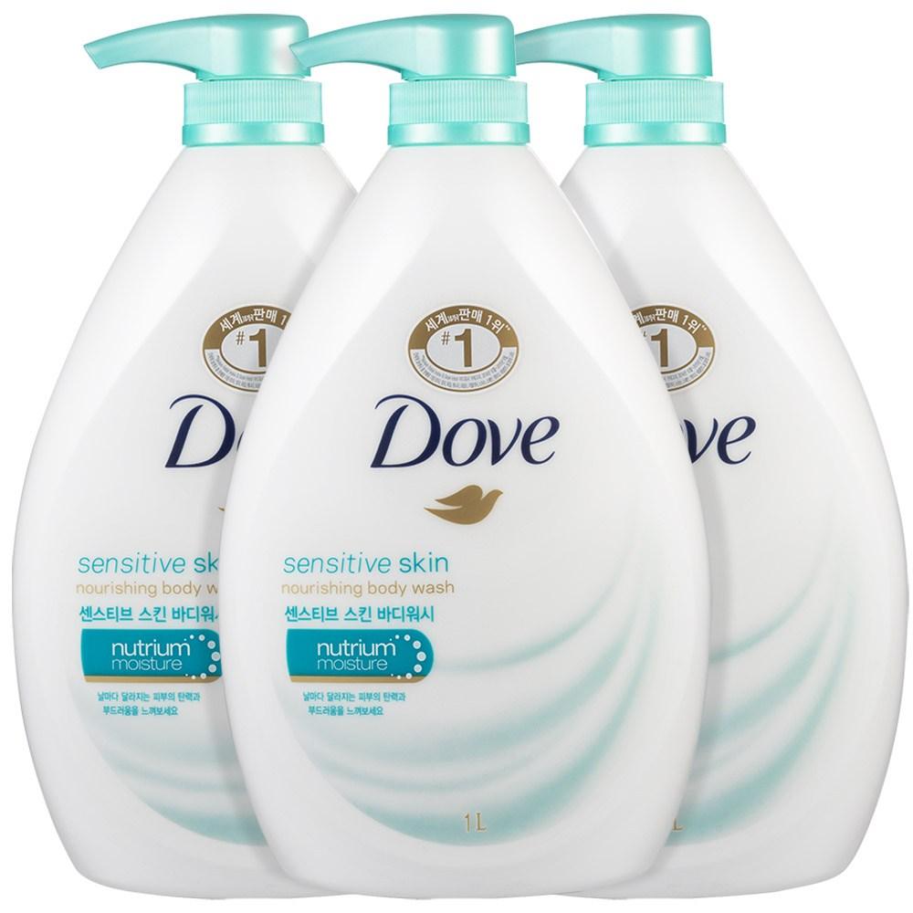 Dove Sensitive Skin Body Wash, 1kg, 3 units