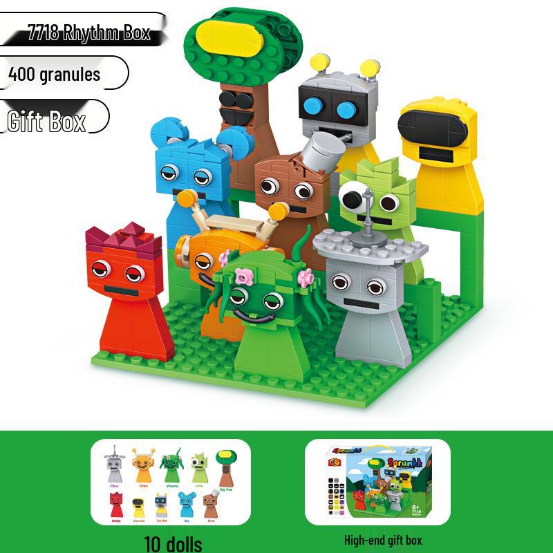 SprunkiPlush Monster Building Blocks & Figurine Set – Assembled Toys for Kids