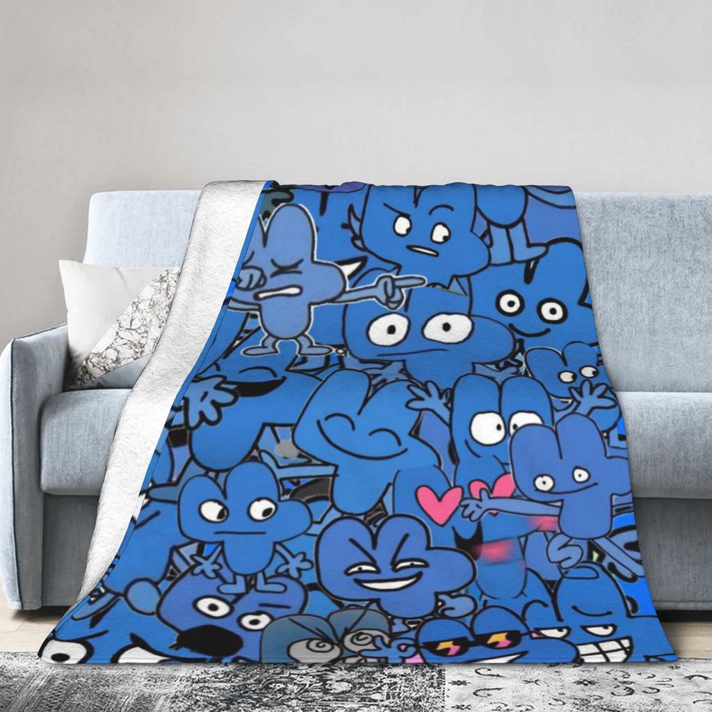 BFDI Battle for Dream Island Throw Blanket for Couch Soft Fuzzy Plush Blanket 50x60 Inch Multiple Sizes Bedspreads All Seasons